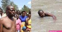 fulani teen swimming with man in naked