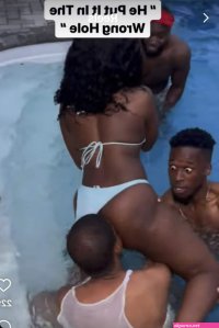 fulani teen swimming with man in naked