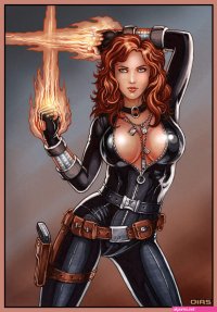 black widow boobs