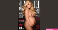 Pregnant Jessica Simpson poses nude for Elle, says she's having a girl