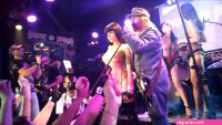 Heavy-metal concert with hot naked chicks