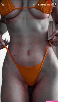 Megan Fox Wears an Orange Bikini on Instagram