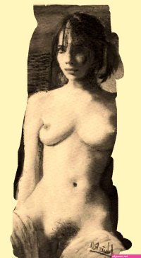 Joven desnuda de frente Luis Ramos Araujo