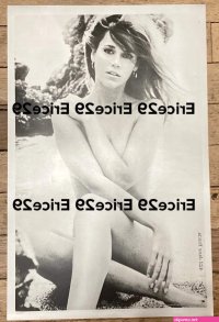 Rare Original 1969 Jane Fonda Nude Personality Posters Silver Black 11 x 17