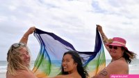 Clothed or not families invited to fun day at nude beach