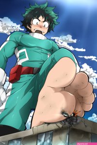 kuroshinki bakugou katsuki midoriya izuku boku no hero academia absurdres highres cloud crack eyebrows feet toes