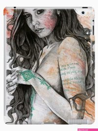 You Lied erotic female portrait nude girl with mandala mehndi tattoos iPad Case Skin for Sale by Marco Paludet