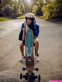 Porn image of 20 nude made woman skateboard created by AI