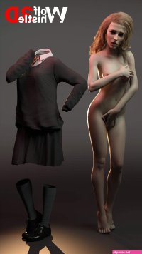 Kinktober 10 Embarrassed Naked Female by WolfWhistle3D on DeviantArt