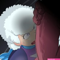 sky doraemon doraemon highres 1boy 1girl nude white hair