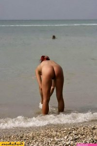 Hidden camera on a wild beach-Naked