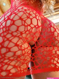 Kat Wonders Nude Red Fishnet Bodysuit Onlyfans Set Leaked