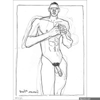 Stylized Uncut Black Male Nude