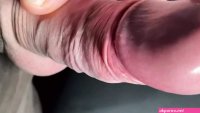 Huge uncut mushroom cock cumming and moaning