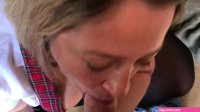 Nawty MILF Schoolgirl Goes Commando n gets a Sticky CREAMPIE !!
