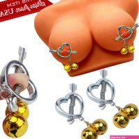 Heart Spring Nipple Clamps Tease Bell Breast Clips Sex Toys Flirting Couple BDSM