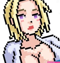 Vector Pixel Art Anime Girl Stock Vector