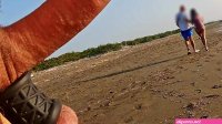 ANAL FINGERING FOR A SLUT: public beach slut analized and handjob