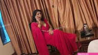 Desi Big Boobs Bhabhi In Red Saree
