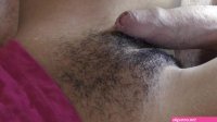 Black hairy cunt fucked by BWC and creampied