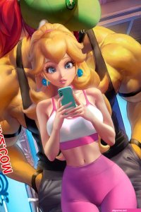 .. Princess Peach Gym Days. Sakimichan.