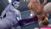 Futa Widowmaker and Futa Ashe Frotting in Same Onahole Nyl