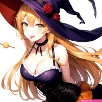 Shokuhou Misaki 1girl P Arched Back Black Corset Black Headwear Blonde Hair Breasts Candy Choker Corset Dress Food Frilled Choke 3552742587