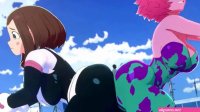 Himiko double penetrated by Futa Uraraka and Mina