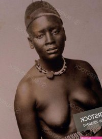 Nude Zulu Woman Portrait South Africa Circa 1890