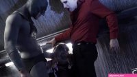 Harley Quinn gets ass fucked by Batman and the Joker