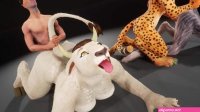 Lucky guy gets into an orgy with a group of sexy big titted furry girls in Wild Life Sex