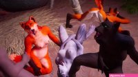Sexy Furries Fuck Lucky Guy To Squirt In Wild Sex