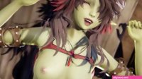 Sex with heavy moaning green skinned Goblin Girl