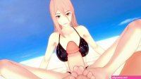 Power from Chainsaw Man Gives You A Footjob At The Beach Hentai POV