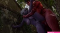 Futa Karlach fucking Mintharas ass