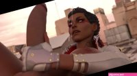 Futanari Loba on a roof 3D Apex Legends animation