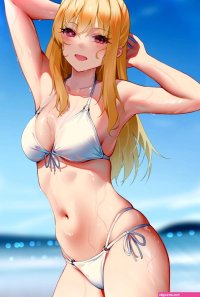 evan pixiv7510743 oshi no ko hoshino ruby bikini swimsuits wet