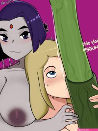 Terra and Raven from Teen Titans comic porn