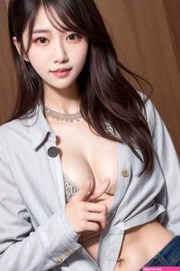 AI generated beautyAiMakeGirl-woman in see-through skinny jean wearing see-through skinny jeans