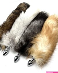 Real Fox Tail Anal Plug by Adorn