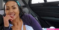 Car blowjob in public by busty Thai MILF