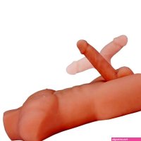 Realistic Full Silicone Male 3D Torso Half Body With Big Dildo Sex Doll For Men Women Sex Toys Long Penis Adult Love Doll