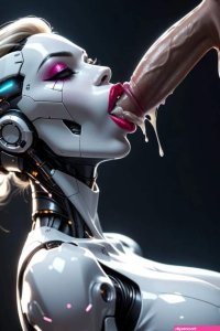 White Tron Female Sex Robot
