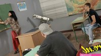 Horny School Teacher Fucked Her College-Students After Class