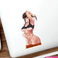Fire Force Big Sexy Boobs Maki Waterproof Sticker