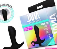 : Blush Novelties Anal Adventures Platinum Silicone Vibrating Prostate Massager