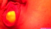 Pussy gush as I birth inserted objects out of my gushing and pissing cunt