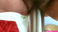 Huge objects for a willing vagina