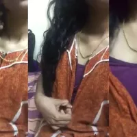Horny mallu housewife in nighty showing her nude boobs to bf