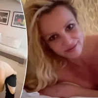 Britney Spears gets licked by mystery man goes topless in new videos shared days after announcing divorce